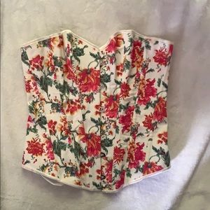 White floral corset